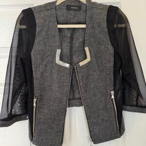 Tricolor Jacket with mesh sleeves